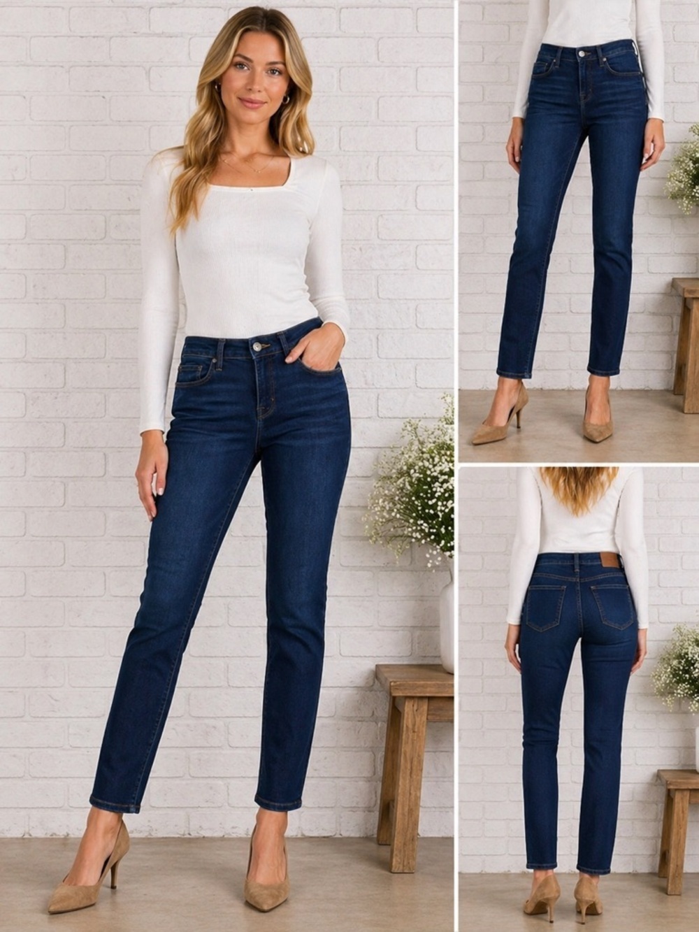 J Brand Cigarette Leg Slim Straight Leg Jeans in Ignite Wash Size 25